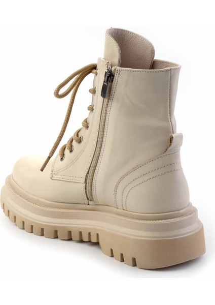 Bej Deri Kadın Bot & Bootie K02040870103 fırsatları