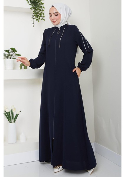 Şeritli Spor Ferace Lacivert HM2483
