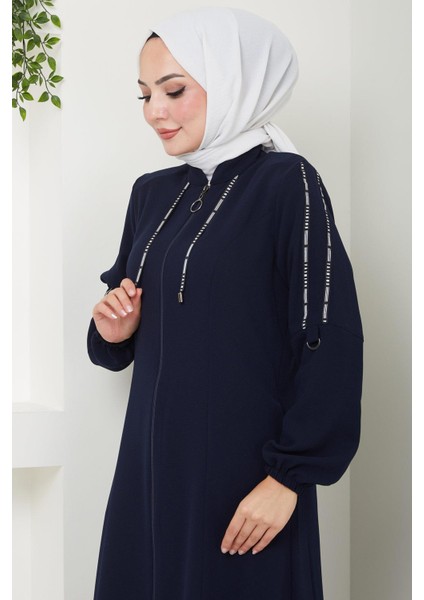 Şeritli Spor Ferace Lacivert HM2483 fiyatları