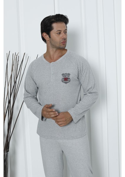 Falkom 5003 Interlok Kalın Kışlık Çizgili Erkek Ev Pijama Takımı fiyatları