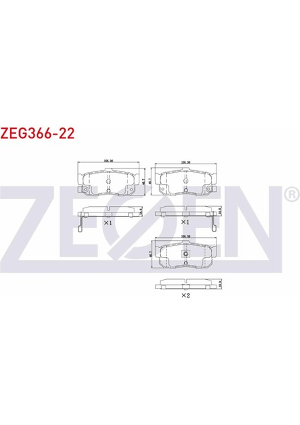 Fren Balata Arka Ikazlı Nıssan Almera I 2.0 D 1995-2000/ Almera Iı 1.5 Dcı 2000-2007/ Prımera 1.6i 16V 1996-2001/ 2.0i 16V 1996-2001 / Maxıma Iıı (A32) 2.0i V6 24V 1995-2000