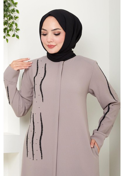 Sevgi Taşlı Ferace Vizon HM2481 indirimleri