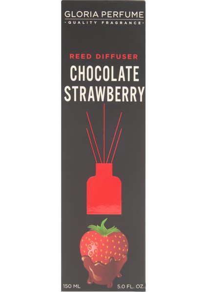 Chocolate Strawberry Bambu Çubuklu Oda Kokusu - Şeffaf - 150 ml