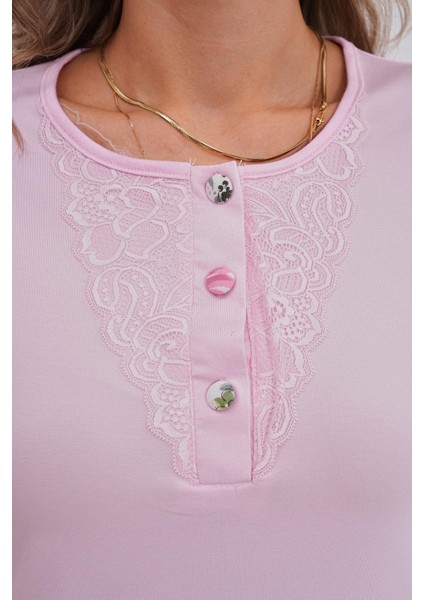 Fuşya Tüylü Kadın Pijama Takımı modelleri