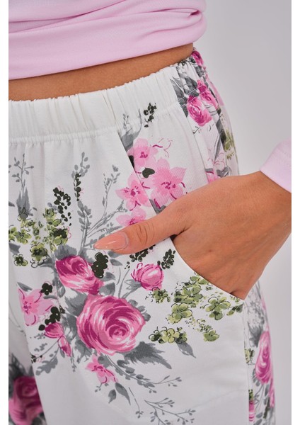 Fuşya Tüylü Kadın Pijama Takımı fırsatları