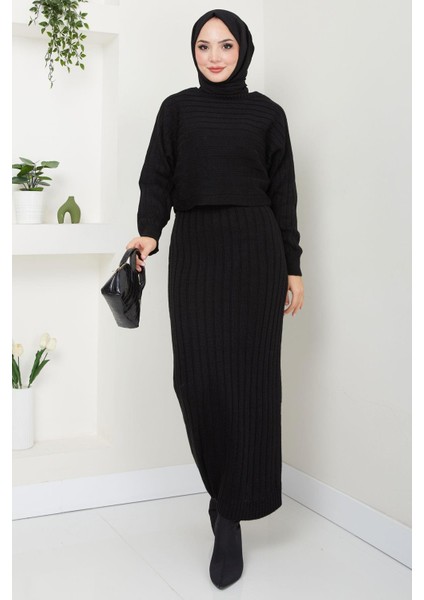 Jile Bluz Triko Takım Siyah HM2551 fiyatları