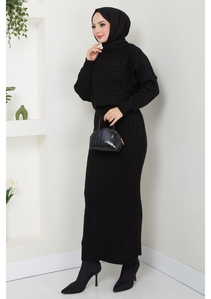 Jile Bluz Triko Takım Siyah HM2551 fırsatları