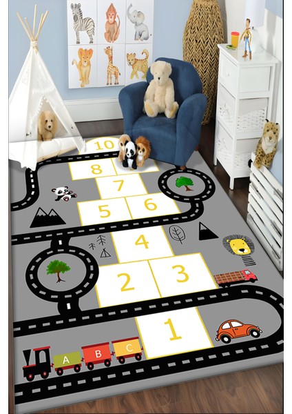 Yıkanabilir Kaymaz Taban Çocuk Bebek Odası Halısı Oyun Halısı Seksek Trafik Yolu Oyun Halısı fiyatları