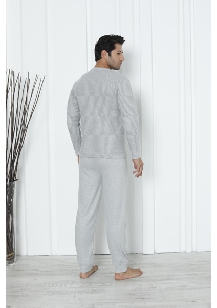 Falkom 5006 Interlok Kalın Kışlık Çizgili Erkek Ev Pijama Takımı modelleri