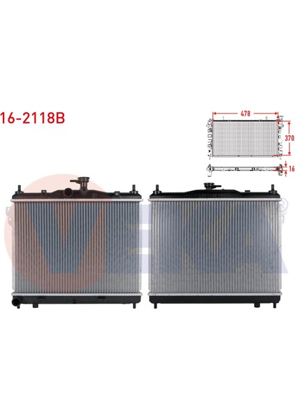 Su Radyatoru Brazıng Hyundaı Getz (Tb) 1.3i M-T 2002-2008