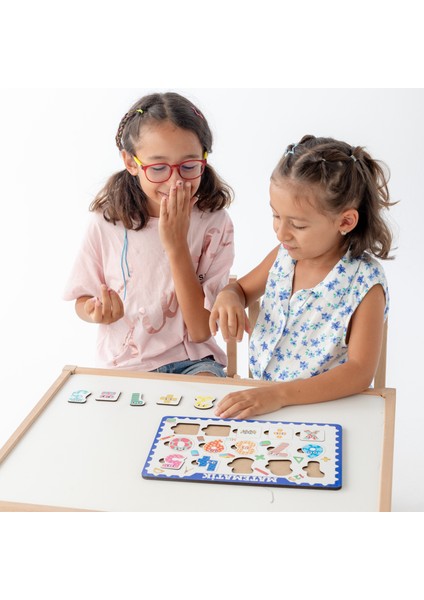 Montessori Matematik Ahşap Bultak Puzzle Seti / 1+ Yaş / Eğitici, Öğretici ve Güvenli Matematik Öğretici Oyun