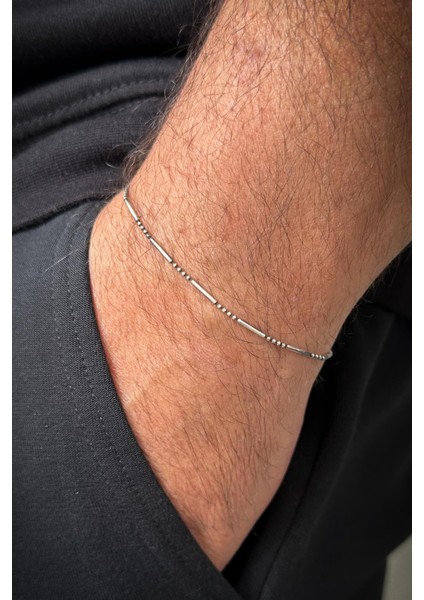 925 Ayar Gümüş Italyan Model Gümüş Renk Erkek Bileklik FRJ12193-3193-A fiyatları