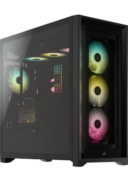 Corsaır Icue 5000X Rgb Temperli Cam Mid Tower Smart Kasa, Siyah (CC-9011212-WW)