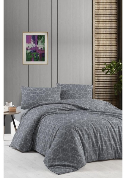 Pcf Paros Çift Kişilik Lastikli Çarşaf Nevresim Takımı