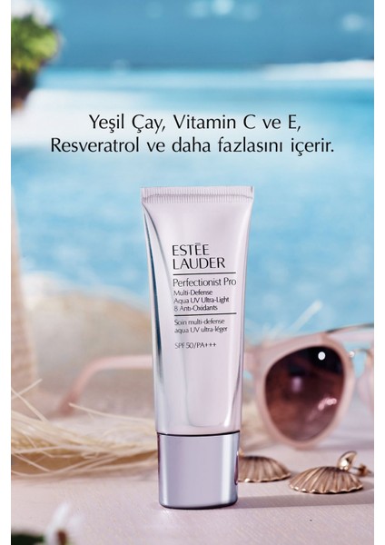 Estee Lauder Güneş Kremi - Perfectionist Pro SPF50/PA++++ 8 Anti-Oksidan İçeren Yaşlanma Karşıtı Formül 30ml