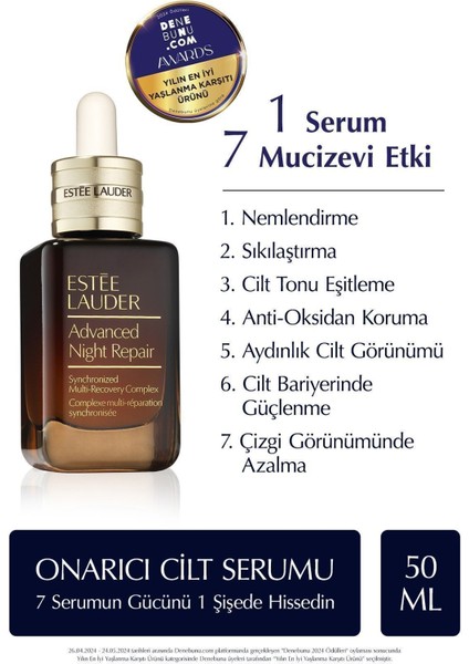 Estee Lauder Yaşlanma Karşıtı Cilt Serumu - Advanced Night Repair Onarıcı Gece Serumu - 50 ml