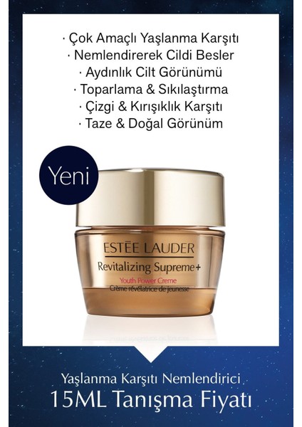 Estee Lauder Nemlendirici Krem - Revitalizing Supreme+ Çok Amaçlı Yaşlanma Karşıtı Krem 15ml