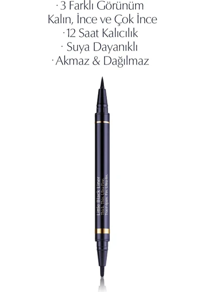 Estee Lauder Likit Eyeliner - Little Black Liner Renk: Siyah, 01 Onyx - Kalın, İnce, Çok İnce