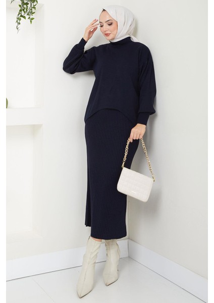 Jile Kazak Triko Takım Lacivert HM2597 fiyatları