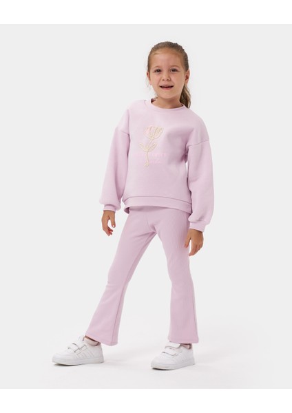 Kız Çocuk Kordon Çiçek Nakışlı Ikili Takım fiyatları