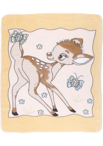 Kahve Ceylanlı Desenli Polar Battaniye 85*100 cm