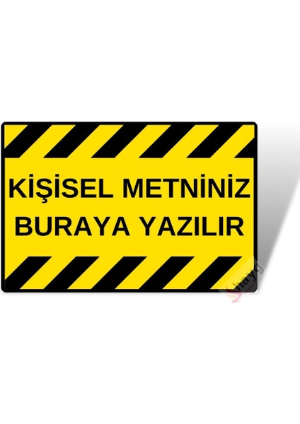 Kişiselleştirilebilir Sarı Alüminyum Tabela, Dekoratif Güvenlik Levhası - 15CM x 22,5cm fiyatları