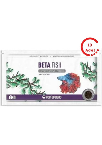 Reeflowers Betta Fish 15GR. Zarf x 10 Adet