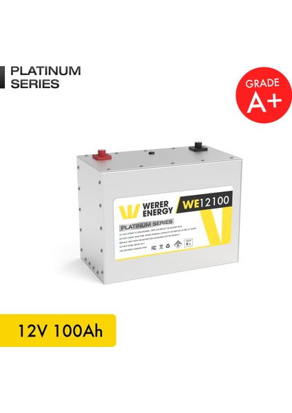 12V 100Ah LiFePO4 Platinum Series Bluetooth'lu Lityum Demir Fosfat Akü