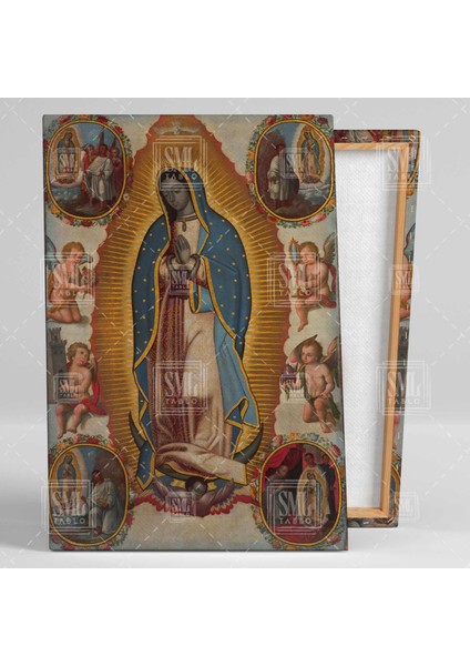 The Virgin Of Guadalupe, Meryem Hristiyanlık Dikey Kanvas Tablo