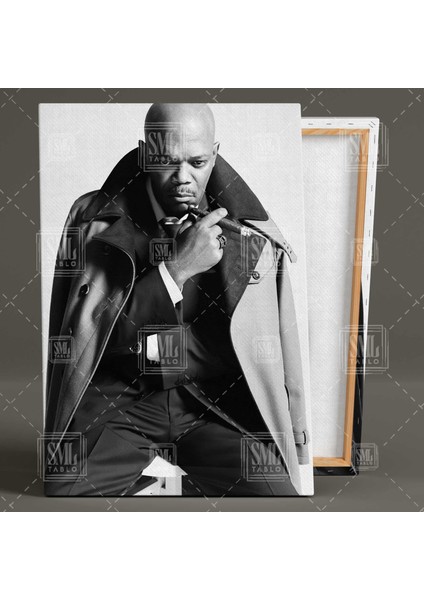 Samuel Jackson Janti Karizmatik Adam Efsane Oyuncu Dikey Kanvas Tablo