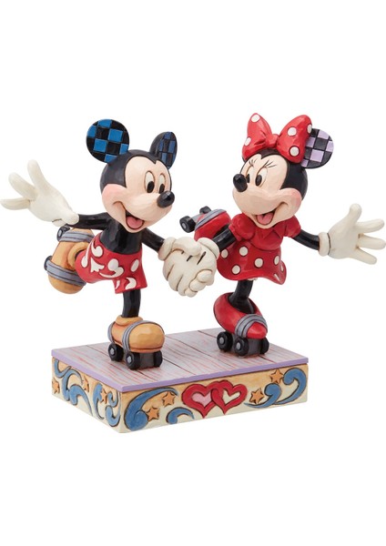 Mickey ve Minnie Mouse Paten Figür Biblo