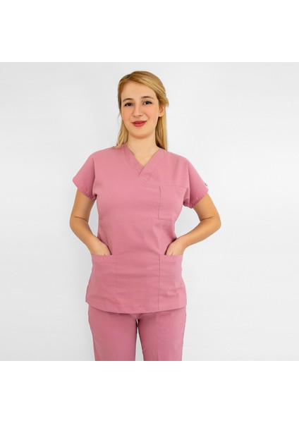 Pudra Soft Likra Hemşire Hastane Doktor Cerrahi Takım Üniforma fırsatları