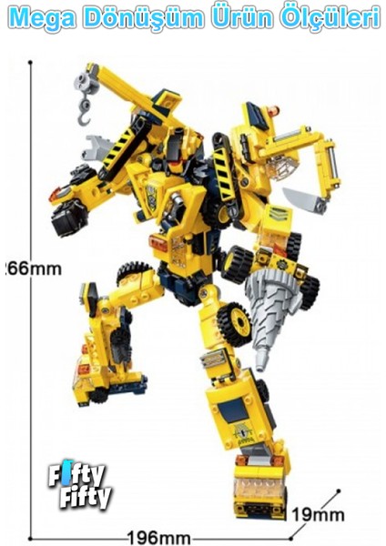 Qman Keeppley 6 In 1 Engineering Mecha -6 Farklı Araç Içerir- Oyuncak Yapım SETI1417