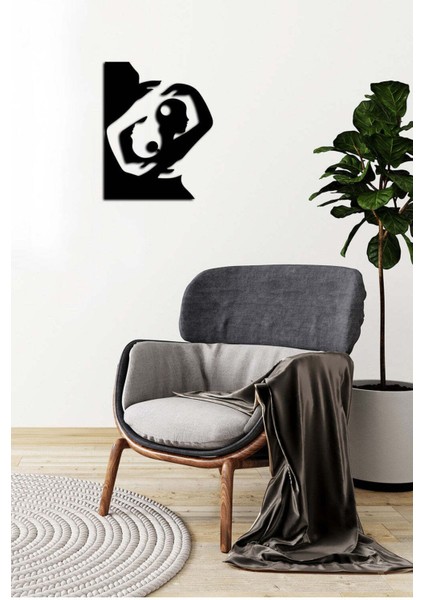 Modern Yin Yang Love Metal Duvar Tablosu - Ev Duvar Dekorasyonu - 50 x 39 cm -Siyah - ARTS-003 fiyatları
