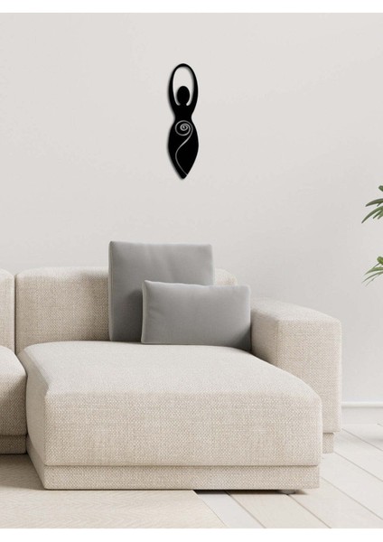 Modern Kibele Symbol Metal Duvar Tablosu - Ev Duvar Dekorasyonu - 100 x 27 cm -Siyah - ARTS-005 fiyatları