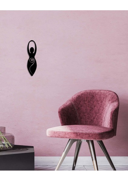 Modern Kibele Symbol Metal Duvar Tablosu - Ev Duvar Dekorasyonu - 100 x 27 cm -Siyah - ARTS-005 modelleri