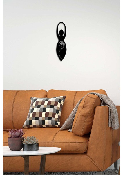 Modern Kibele Symbol Metal Duvar Tablosu - Ev Duvar Dekorasyonu - 100 x 27 cm -Siyah - ARTS-005 fırsatları