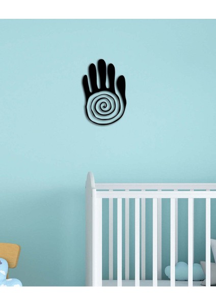 Modern Healing Hand Metal Duvar Tablosu - Ev Duvar Dekorasyonu - 46 x 30 cm -Siyah - ARTS-008 modelleri