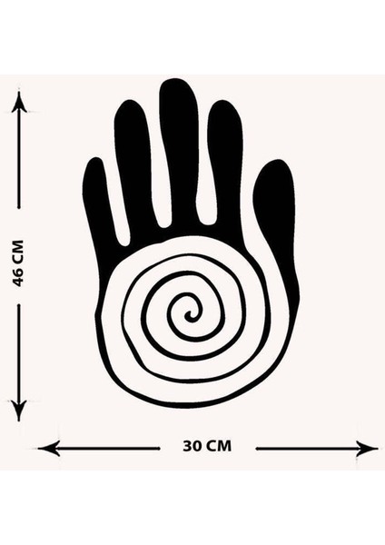 Modern Healing Hand Metal Duvar Tablosu - Ev Duvar Dekorasyonu - 46 x 30 cm -Siyah - ARTS-008 indirimleri