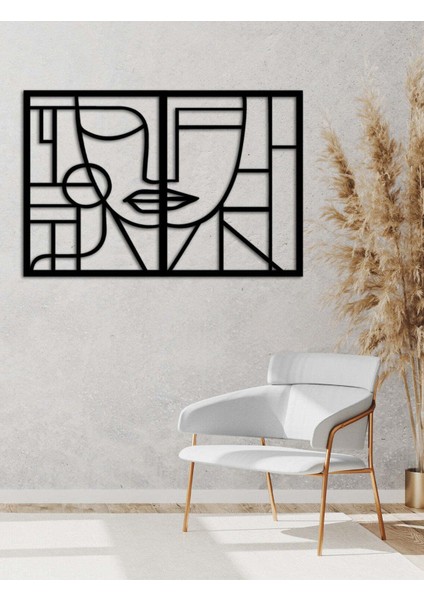 Modern Ikilem Metal Duvar Tablosu - Ev Duvar Dekorasyonu - 65 x 100 cm -Siyah - ARTS-015 fırsatları