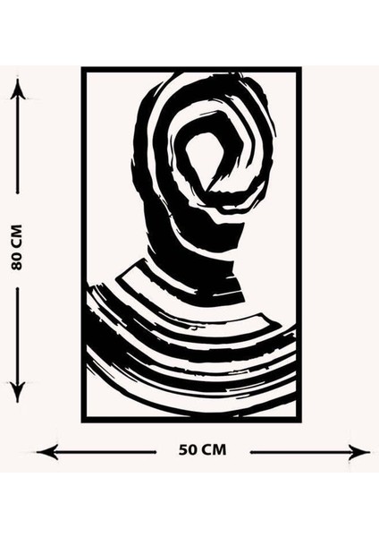 Modern Macbeth Metal Duvar Tablosu - Ev Duvar Dekorasyonu - 80 x 50 cm -Siyah - ARTS-021 indirimleri
