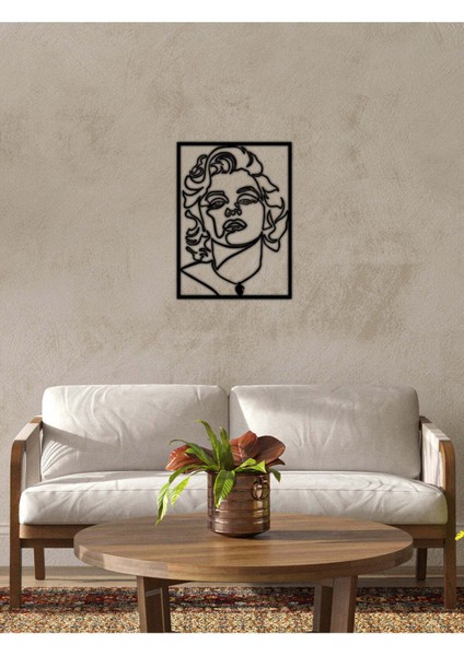 Modern Marilyn Monroe Metal Duvar Tablosu - Ev Duvar Dekorasyonu - 70 x 50 cm -Siyah - ARTS-033 modelleri