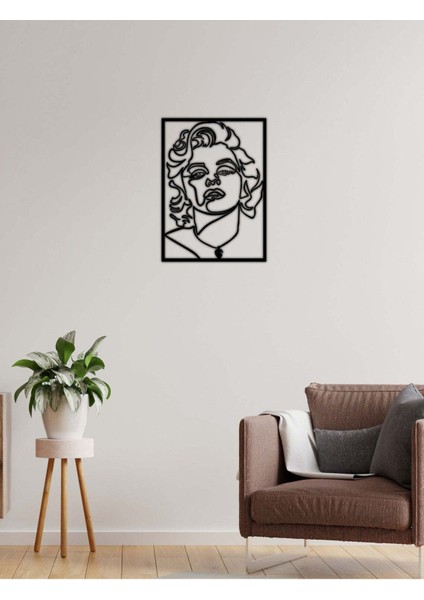Modern Marilyn Monroe Metal Duvar Tablosu - Ev Duvar Dekorasyonu - 70 x 50 cm -Siyah - ARTS-033 fırsatları