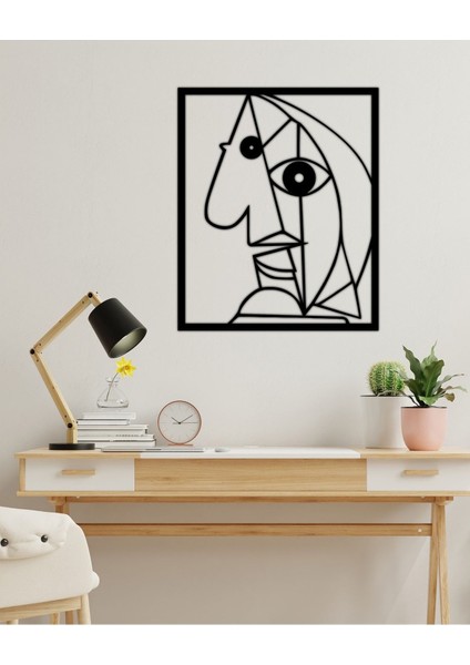 Modern Moai Heykeli Metal Duvar Tablosu - Ev Duvar Dekorasyonu - 60 x 50 cm -Siyah - ARTS-042SİYAH fiyatları