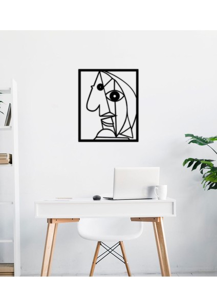 Modern Moai Heykeli Metal Duvar Tablosu - Ev Duvar Dekorasyonu - 60 x 50 cm -Siyah - ARTS-042SİYAH fırsatları