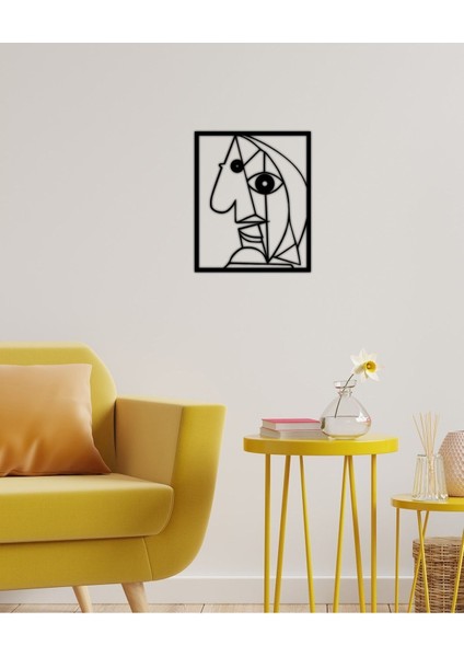 Modern Moai Heykeli Metal Duvar Tablosu - Ev Duvar Dekorasyonu - 60 x 50 cm -Siyah - ARTS-042SİYAH indirimleri