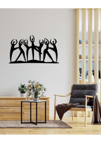 Modern People's Metal Duvar Tablosu - Ev Duvar Dekorasyonu - 45 x 80 cm -Siyah - ARTS-045