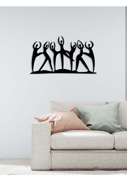 Modern People's Metal Duvar Tablosu - Ev Duvar Dekorasyonu - 45 x 80 cm -Siyah - ARTS-045 fiyatları