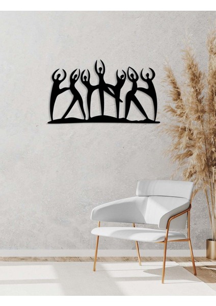 Modern People's Metal Duvar Tablosu - Ev Duvar Dekorasyonu - 45 x 80 cm -Siyah - ARTS-045 fırsatları