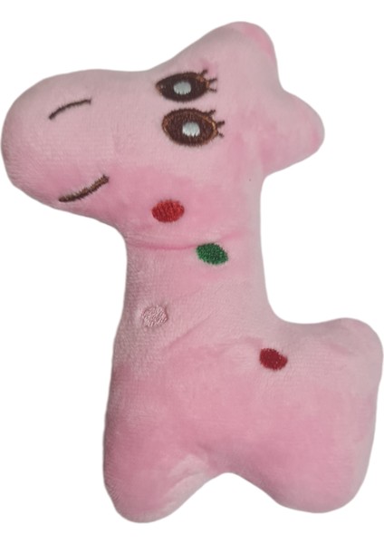 Sesli Peluş Köpek Isırma Oyuncağı (Zürafa)